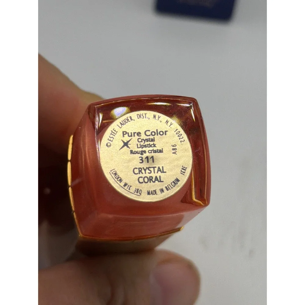 NIB NOS HTF Estee Lauder Pure Color‎ Crystal Lipstick  0.13oz 311 Crystal Coral